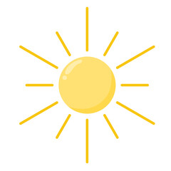 Sun Bright in Summer Season Illustration