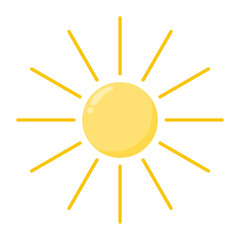 Sun Bright in Summer Season Illustration