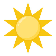 Sun Bright in Summer Season Illustration