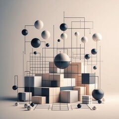 abstract geometric background platform for product display