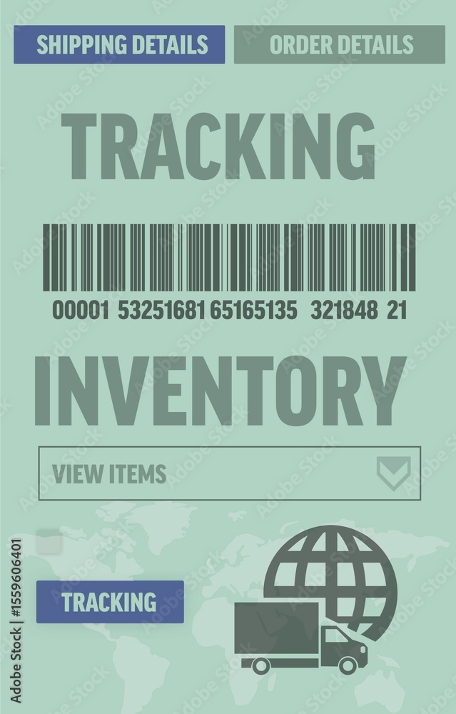 Poster digital composite image of shipping report