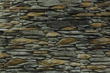 Modern stone wall, Close-up