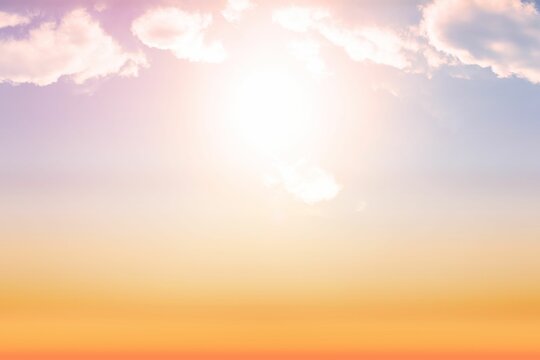 Fototapeta Beautiful orange and blue sky