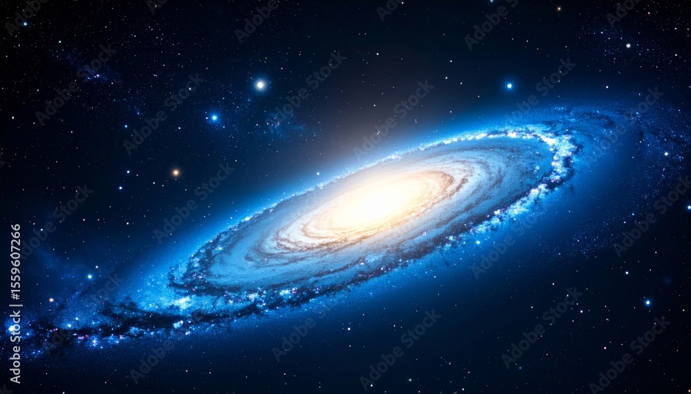 Canvas Prints cosmic planet amidst a starlit galaxy