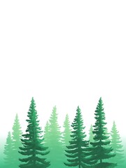 Obraz premium Winter forest, illustration background