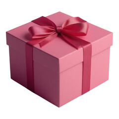 Pink Gift Box with Ribbon and Bow