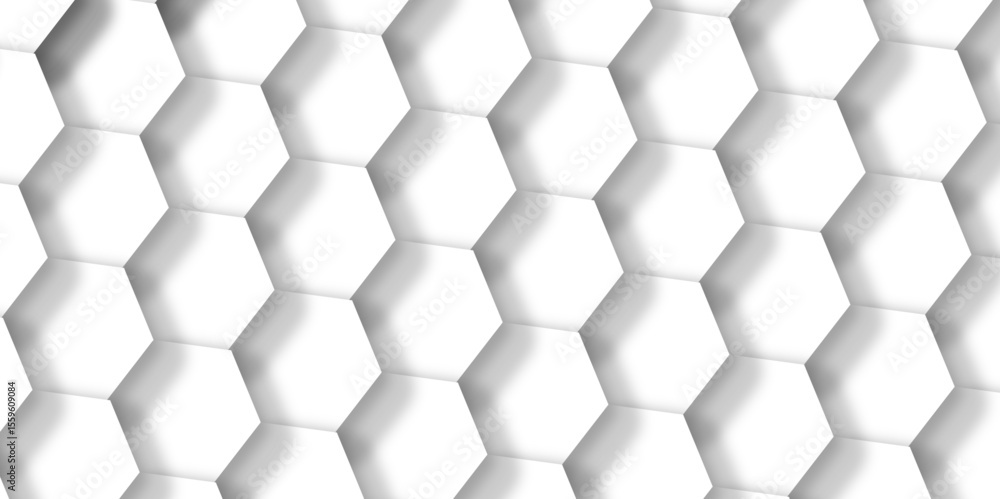 Aufkleber abstract white hexagon concept background. seamless bright white abstract honeycomb. technology for 