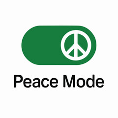 Modern Peace Mode Oval Button Design Mug.eps