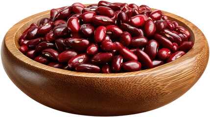 Kidney Beans in Wooden Bowl: A rustic wooden bowl overflows with plump, vibrant kidney beans, ready for culinary adventures.  