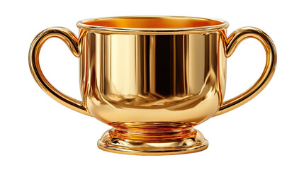 Golden Cup of Triumph: a photorealistic depiction of a gleaming golden cup, symbolizing victory and achievement in its purest form. with metallic reflection capturing luxury and high value.