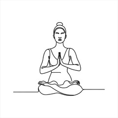 Woman meditating in lotus pose meditation yoga