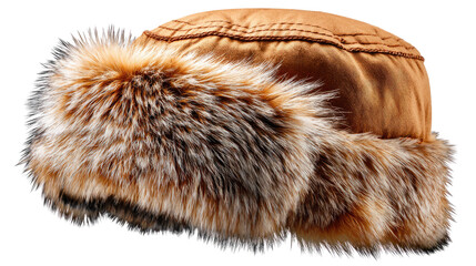 Cozy Winter Warmth: A close-up shot of a fur hat, exuding comfort and style, perfect for braving the cold.