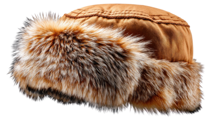 Cozy Winter Warmth: A close-up shot of a fur hat, exuding comfort and style, perfect for braving the cold.
