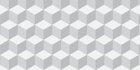3D Futuristic minimal honeycomb mosaic white and gray background. Modern hexagon seamless vector pattern.