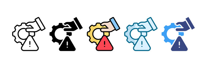 Risk Management Icon Set Multiple Style Collection