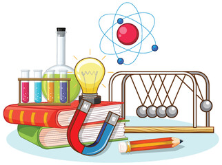 Science Tools and Concepts Vector Illustration