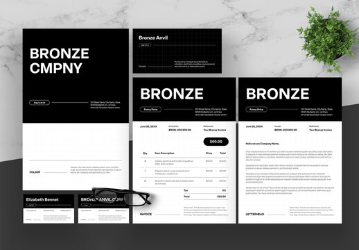 Black And White Stationery