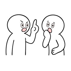 噂話をしている棒人間