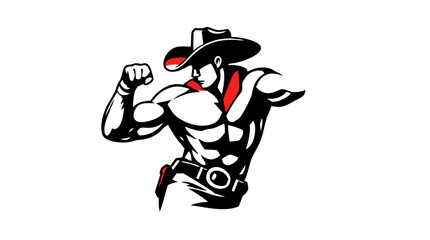 Cowboy Mascot Vector Set &ndash; Western Hero Icons