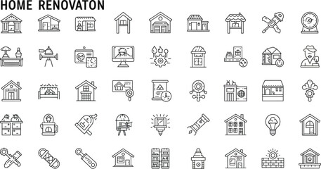 Home renovation building tools and houses construction