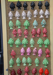 porcelain souvenirs on the street in Syracuse, Sicily
