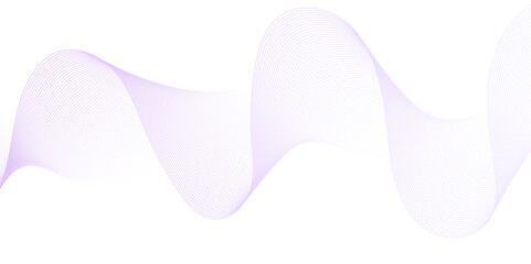 Dynamic minimal smoke sound soft purple gradient line. Abstract glowing white blend line smooth flow soundwave curve energy gradient vector futuristic digital outline line science design.	
