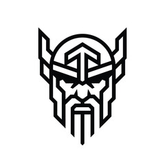 Tyr Norse God Silhouette with Tiwaz Rune – Viking Mythology Symbol Design

