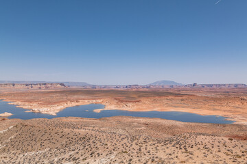 Lake Powell is a reservoir on the Colorado River in Utah and Arizona, Wahweap Overlook, Page

