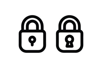 Black padlock icons with keyholes security
