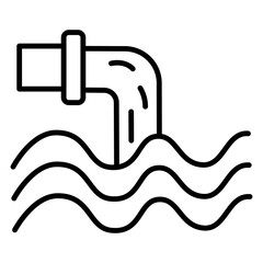 Water Waste Pipe Vector