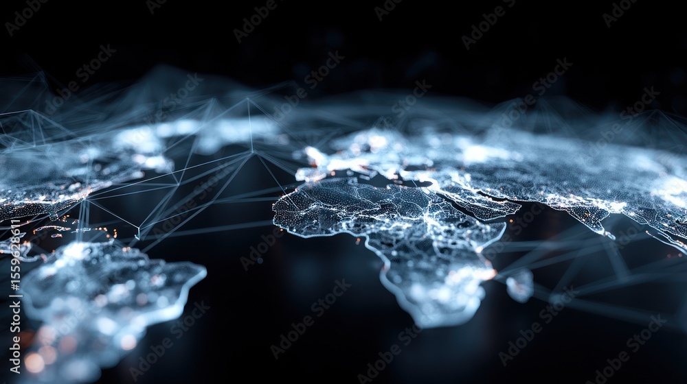 Poster global network map