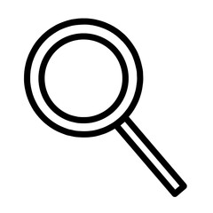 Magnifying glass icon, symbol, sign isolated on transparent background. Magnifying glass, search, web, business, internet, online, technology icon, symbol, sign, element, design 
