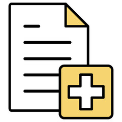 Obraz premium イラストアイコン素材：医療ファイル