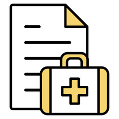 Obraz premium イラストアイコン素材：医療ファイル