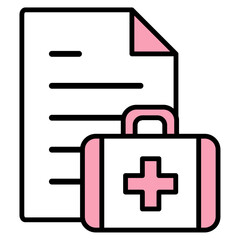 イラストアイコン素材：医療ファイル