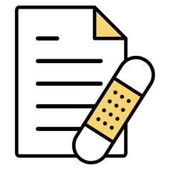 イラストアイコン素材：医療ファイル