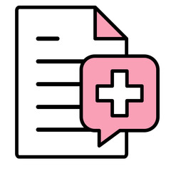 Obraz premium イラストアイコン素材：医療ファイル