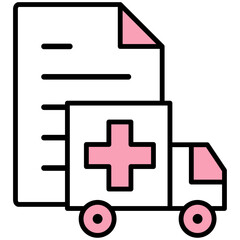 イラストアイコン素材：医療ファイル