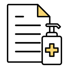 Obraz premium イラストアイコン素材：医療ファイル