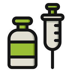 Vaccine icon with transparent background