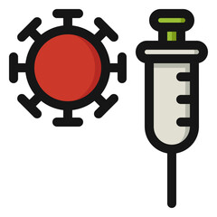 Vaccine icon with transparent background