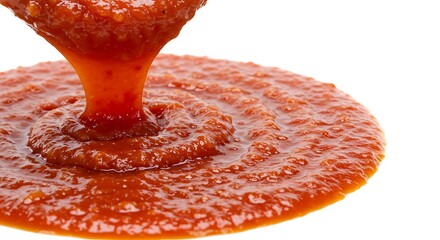 Tomato Sauce: Rich, Red Swirl in Close-Up