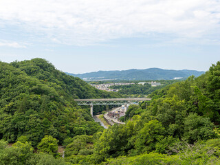 渓谷に架けられた国道の橋