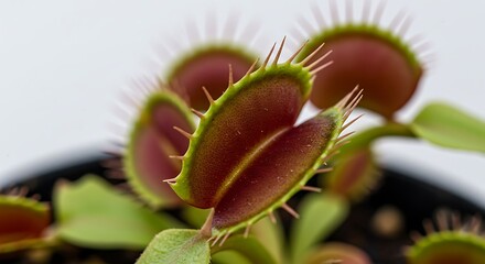 Venus Flytraps: Crimson Jaws, Close-Up Botanical Study