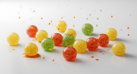 Vibrant Jewel-Toned Spheres: A Playful Culinary Still Life