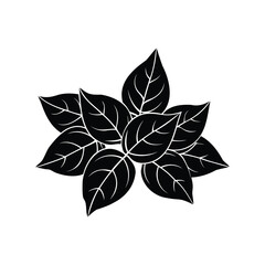 Striking Silhouette of Interlocking Leaves Creates a Bold and Abstract Design