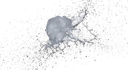 Water Droplet Impact: A Monochromatic Splash of Elegance