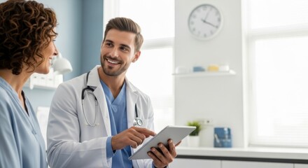 Patient Consultation Medical Office Healthcare Interaction Bright Environment Friendly Viewpoint Trust and Care in Patient-Doctor Relationship