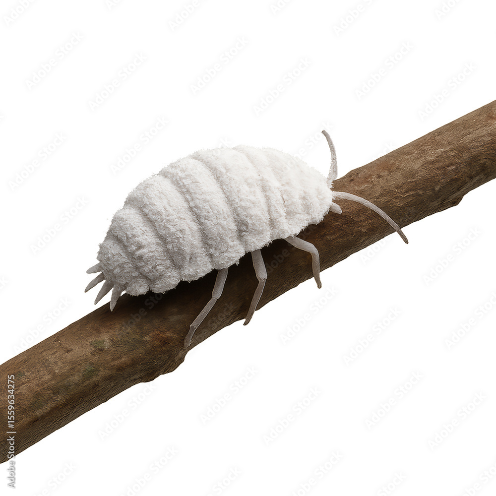 Poster 3d mealybug on a branch in a natural setting