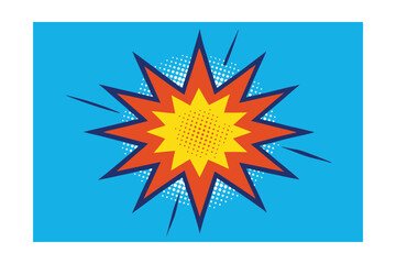 Obraz premium Vibrant Comic Book Explosion Starburst Graphic Design Element